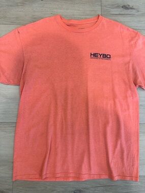 Heybo Men's Coral Short Sleeve Logo Tee